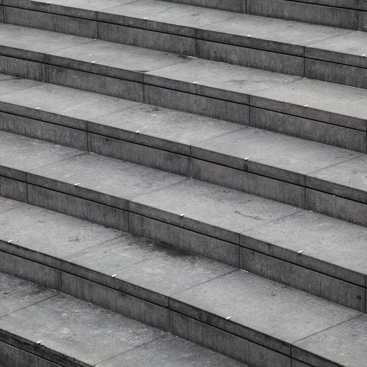 A set of paved steps